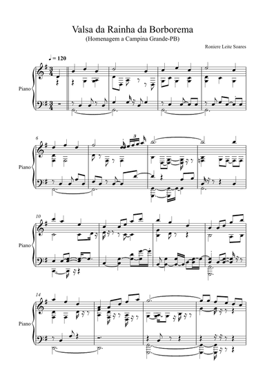 Valsa da Rainha da Borborema (piano)