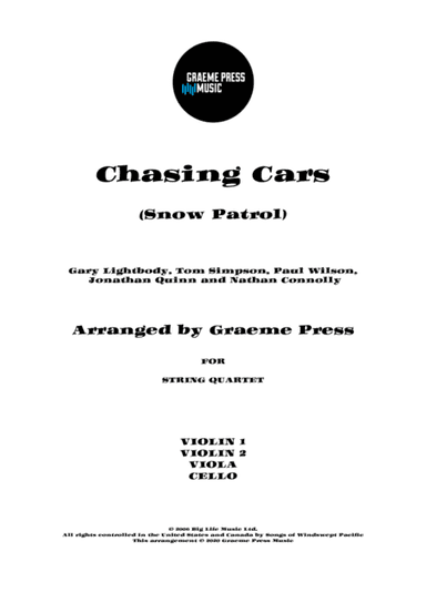Chasing Cars (arr. Graeme Press)