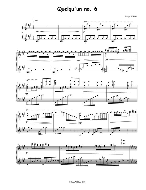 Quelqu'un no. 6 (Piano Solo)