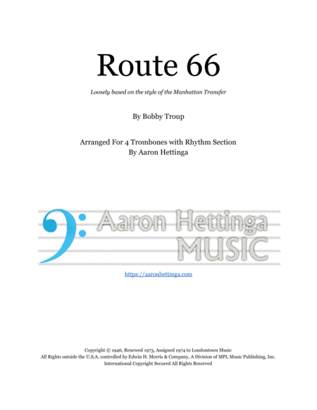 Route 66 (arr. Aaron Hettinga)