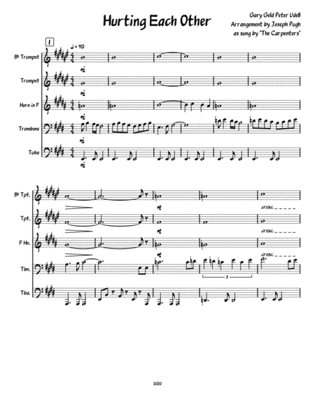 Hurting Each Other (arr. Joseph Pugh)