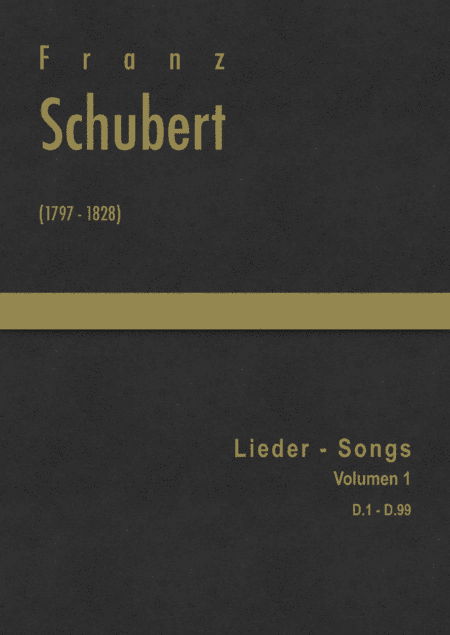 Schubert - Lieder ; Songs, D.1 - D.99 (arr. J.G. Cucó Barber)