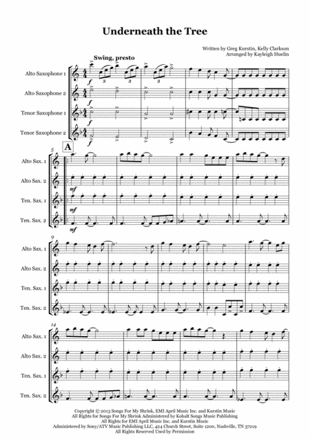 Underneath The Tree (arr. Kayleigh Huelin)