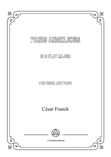 Franck-Panis angelicus in G flat Major,for voice and piano (arr. MSM)