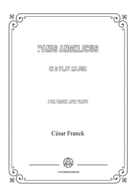 Franck-Panis angelicus in G flat Major,for voice and piano (arr. MSM)