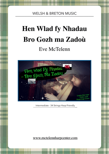 Hen Wlad Fy Nhadau / Bro Gozh Ma Zadoù - intermediate & 34 String Harp | McTelenn Harp Center (arr. Eve McTelenn)