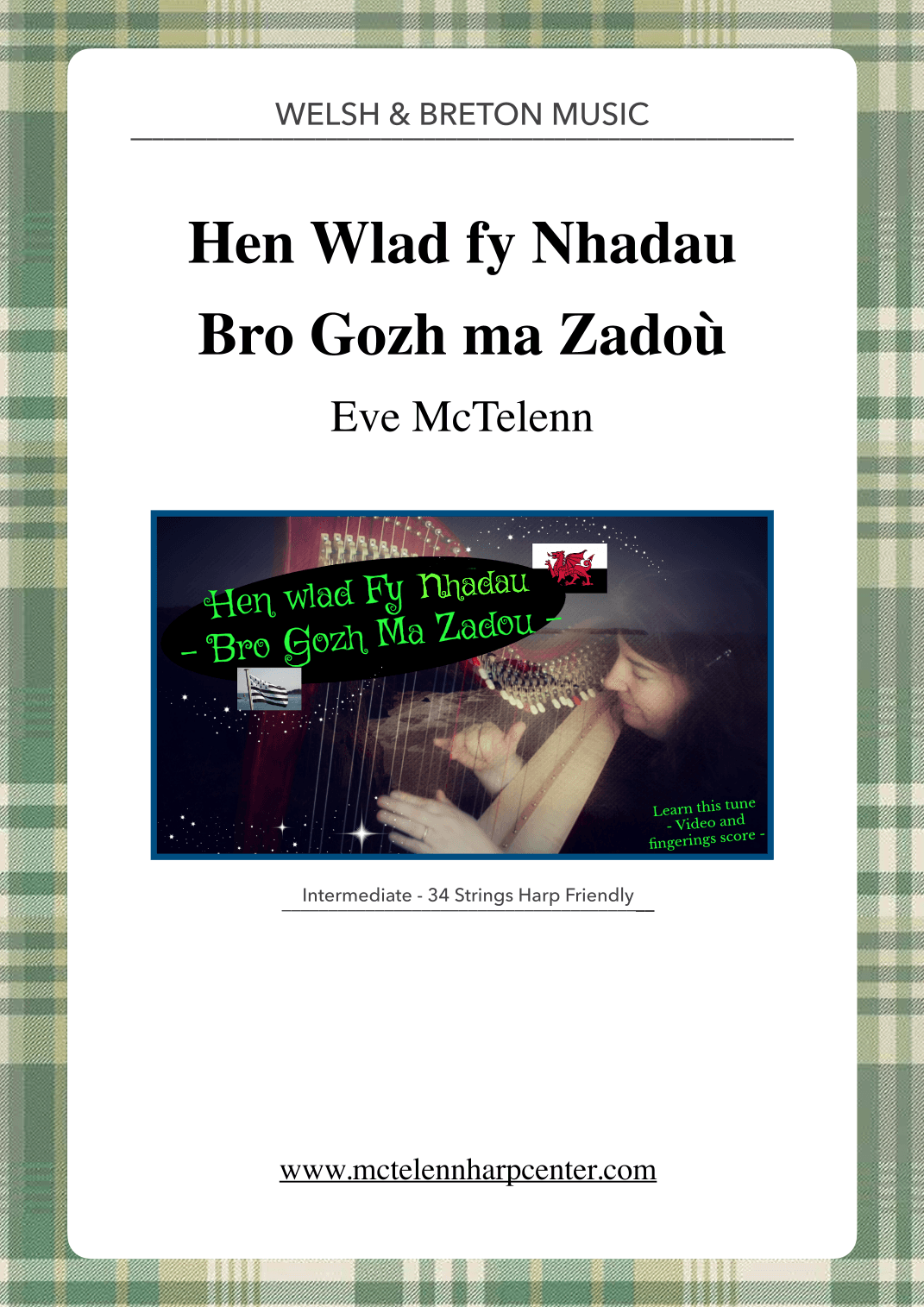 Hen Wlad Fy Nhadau / Bro Gozh Ma Zadoù - intermediate & 34 String Harp | McTelenn Harp Center (arr. Eve McTelenn)