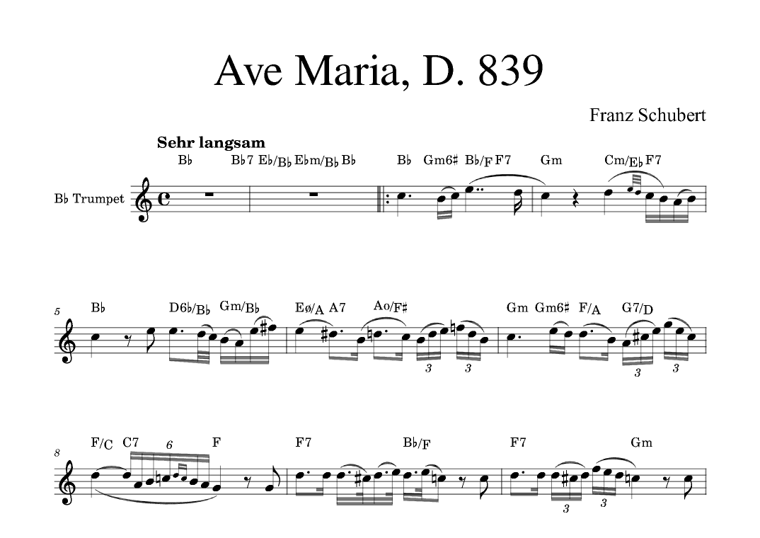 Ave Maria (arr. Golden Skull Editions)