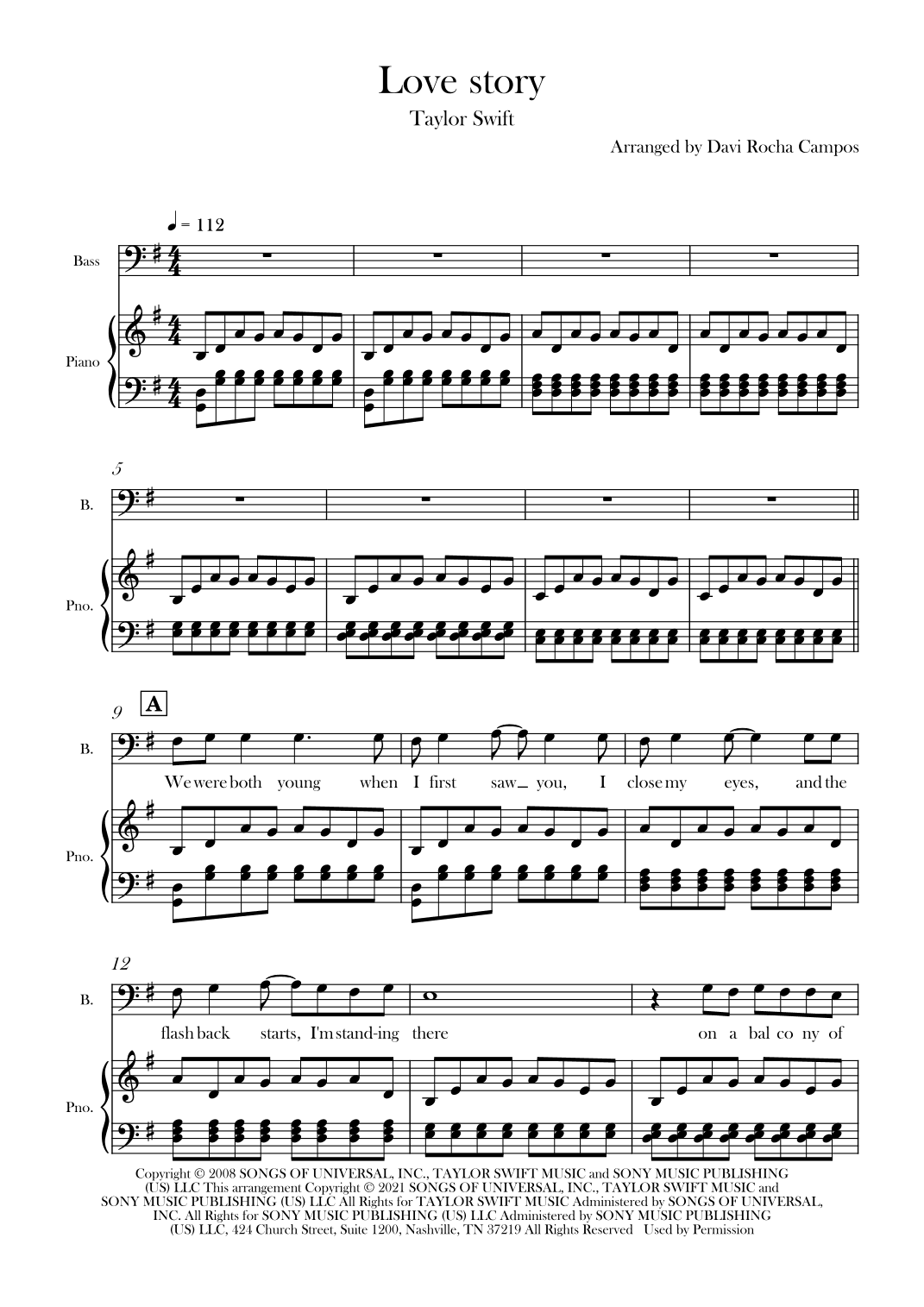 Love Story (arr. Davi Rocha Campos)