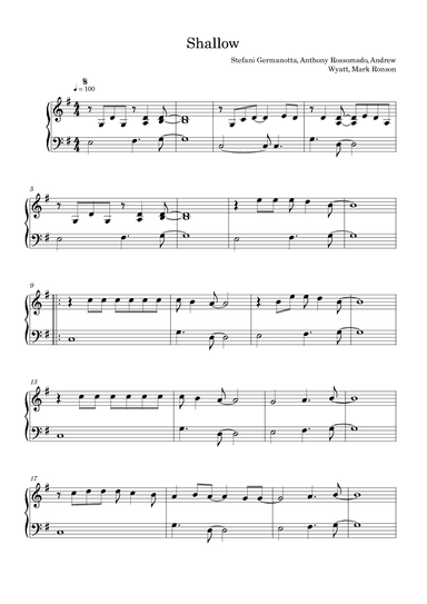 Shallow (arr. Harvus Sylvain)