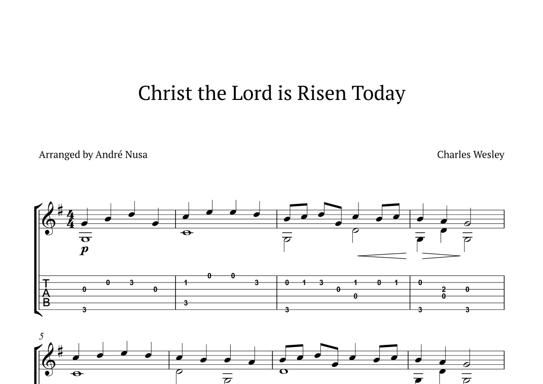 Christ the Lord is Risen Today (arr. André Nusa)