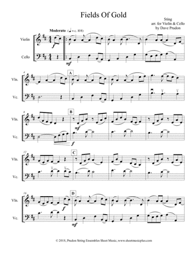 Fields Of Gold (arr. Dave Prudon)