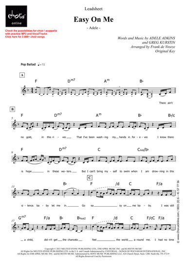 Easy On Me (arr. Frank de Vreeze)