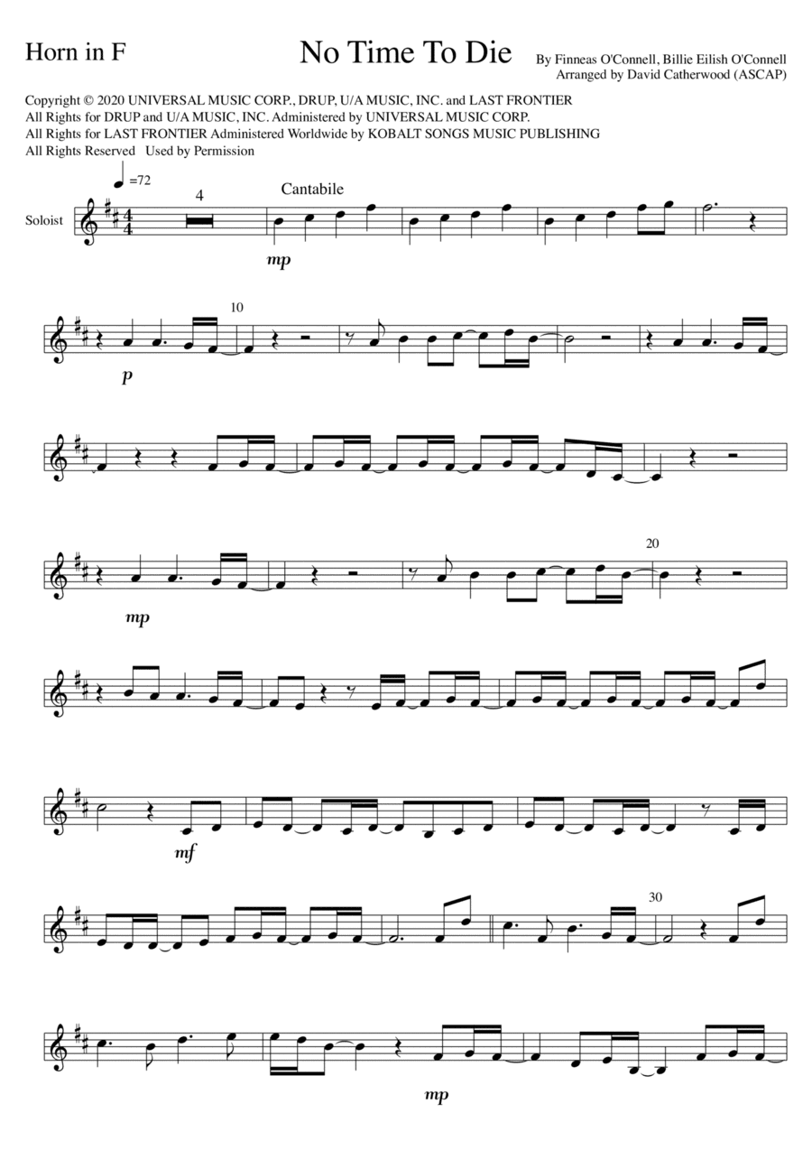 No Time To Die (arr. David Catherwood)