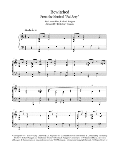 Bewitched (arr. Betty May Hansen)