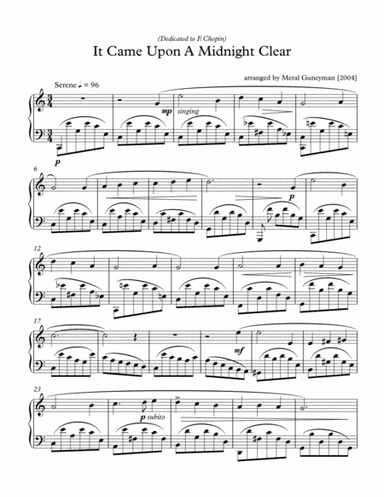 It came upon a midnight clear (arr. Meral Guneyman)