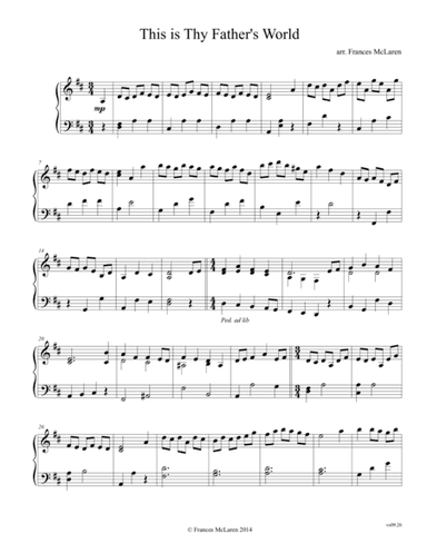 This is My Father's World (arr. Frances McLaren)