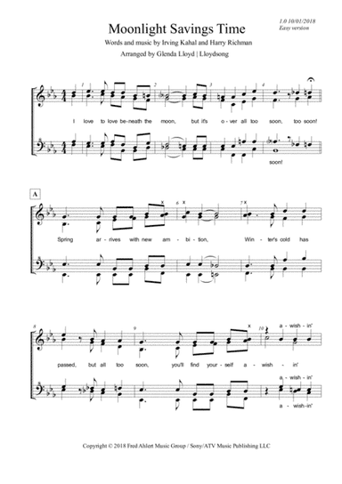 (there Ought To Be A) Moonlight Saving Time (arr. Glenda Lloyd)