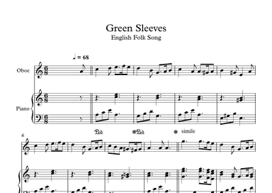 Greensleeves - English Folk Song (Oboe + Piano) (arr. Digital Book Music)