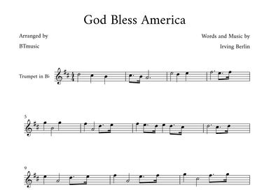 God Bless America ® (arr. BTmusic)