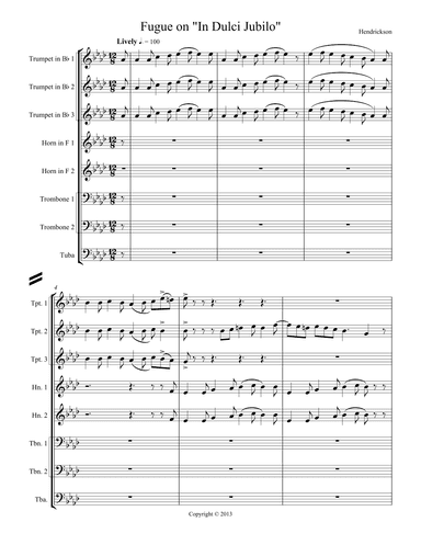 Fugue on "In Dulci Jubilo" (arr. Rob Hendrickson)