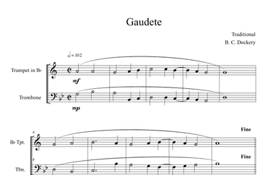 Gaudete (Trumpet and Trombone Duet) (arr. B. C. Dockery)