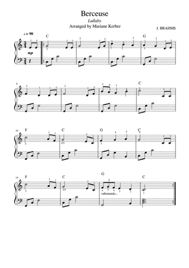 Berceuse (lullaby) (arr. Mariane Kerber)