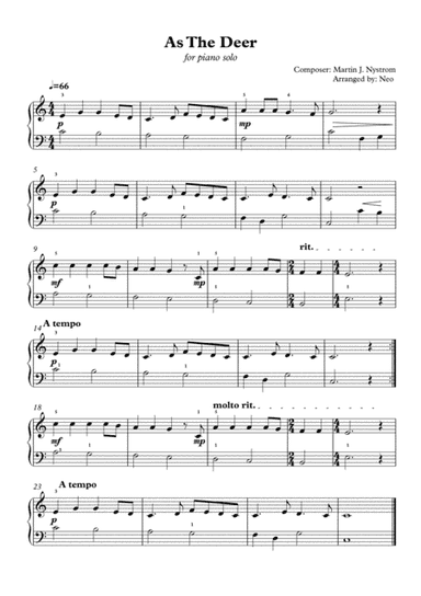 As The Deer (arr. Neo)