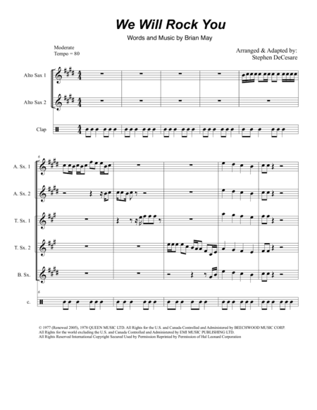 We Will Rock You (arr. Stephen DeCesare)