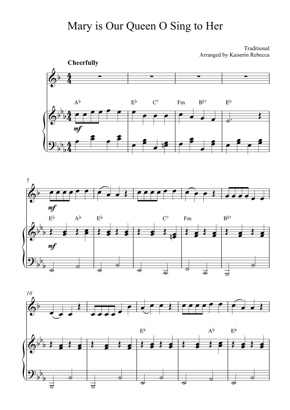 Mary Is Our Queen O Sing To Her (arr. Kaiserin Rebecca)