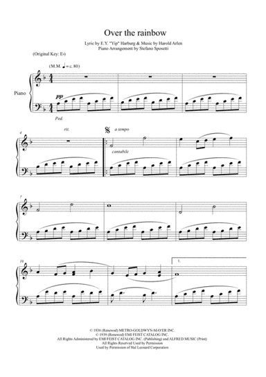 Over The Rainbow (from The Wizard Of Oz) (arr. Stefano Sposetti)