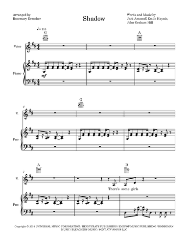 Shadow (arr. Rosemary Derocher)
