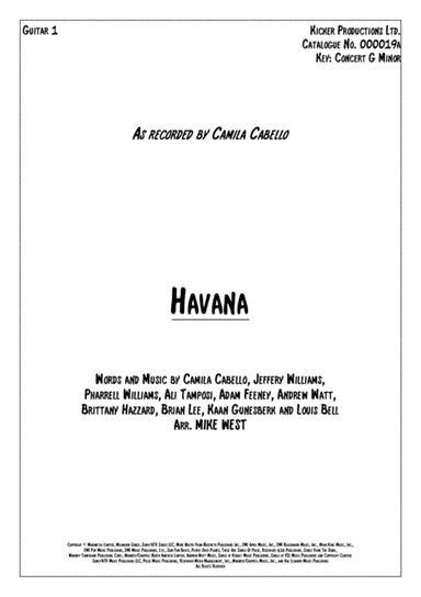 Havana (arr. Kicker Productions Ltd.)