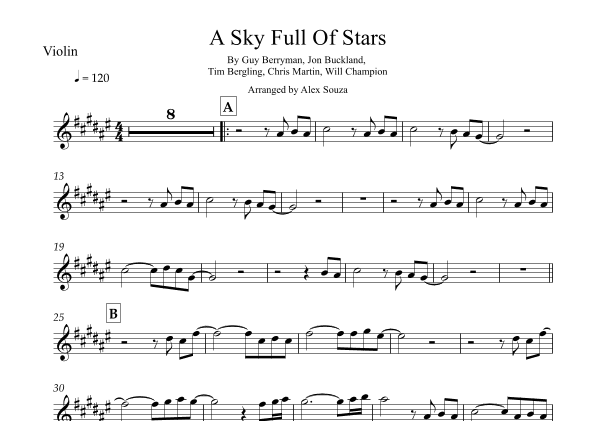 A Sky Full Of Stars (arr. Alex Souza)