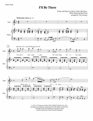 I'll Be There (arr. Tim Sarsany)