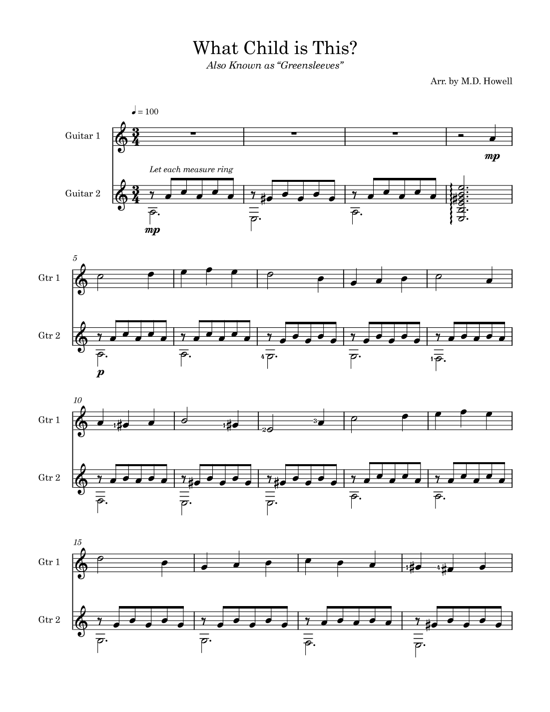 What Child is This? (Greensleeves) (arr. M.D. Howell)