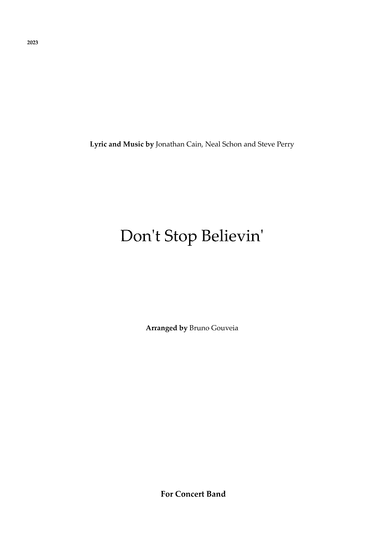 Don't Stop Believin' (arr. Bruno Gouveia)