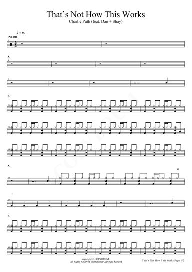 That's Not How This Works Feat. Dan + Shay (arr. COPYDRUM)