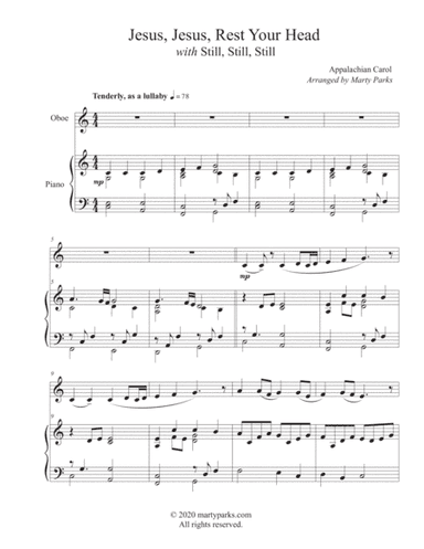 Jesus, Jesus, Rest Your Head (Oboe-Piano) (arr. Marty Parks)