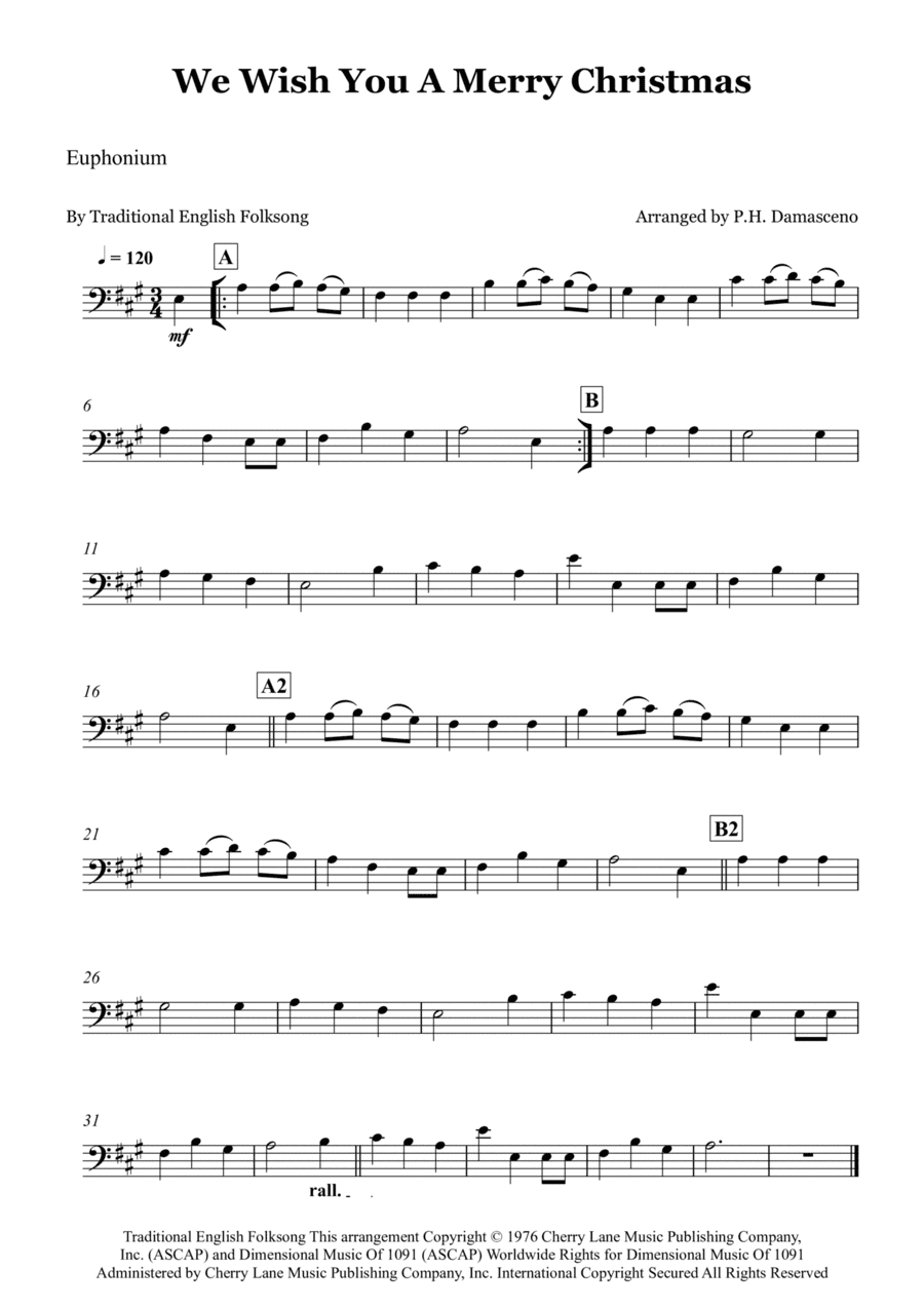 We Wish You A Merry Christmas (arr. P.H. Damasceno)