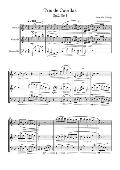Trío de Cuerdas-Beautiful things Op.2 No.1