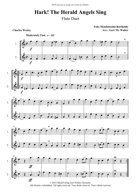 Hark! The Herald Angels Sing (arr. Gert Th. Walter)