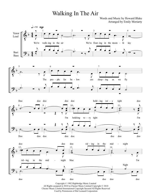 Walking In The Air (arr. Emily Maree Moriarty)