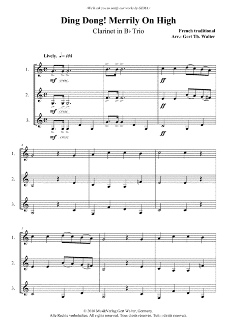 Ding Dong! Merrily On High (arr. Gert Th. Walter)