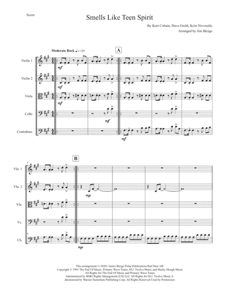 Smells Like Teen Spirit (arr. Jim Bicigo)