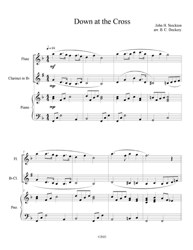 Down at the Cross (Flute and Clarinet Duet with Piano Accompaniment) (arr. B. C. Dockery)