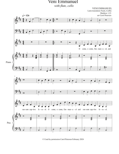 Veni Emmanuel (arr. Carol Petersen)