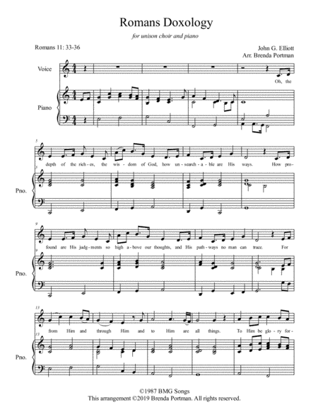 Romans Doxology (arr. Brenda Portman)