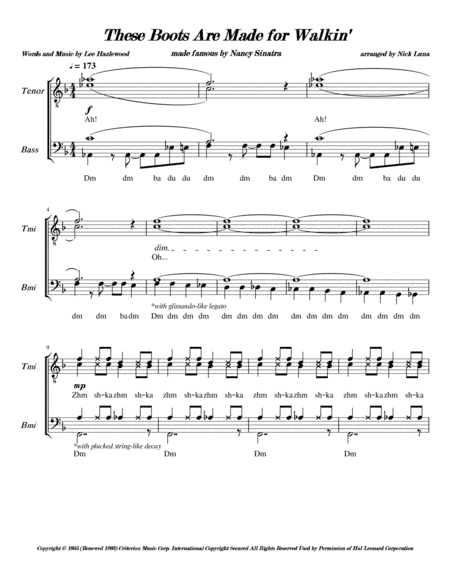 These Boots Are Made For Walkin' (arr. Nick Luna)