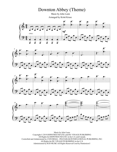 Downton Abbey (theme) (arr. Kristi Kruse)